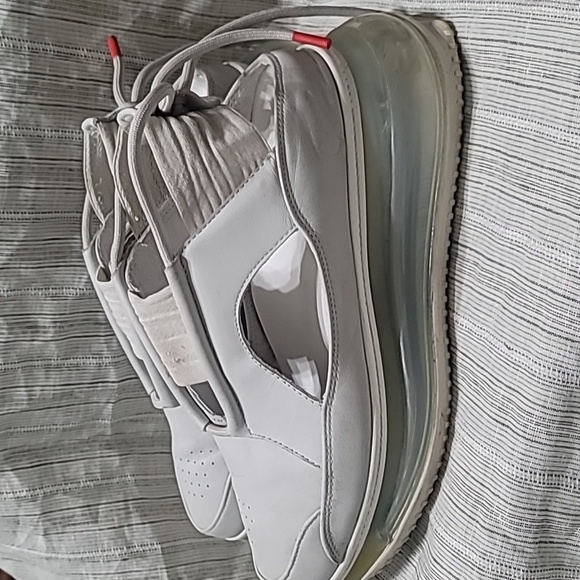 Nike Airmax FF 720 SAIL Hybrid White Leather Sandal/Sneaker Chunky Outsole Sz10 - Picture 2 of 14